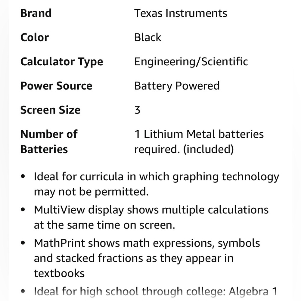 Texas Instruments Advanced Scientific Calculator T1-36X Pro - Picture 5 of 6